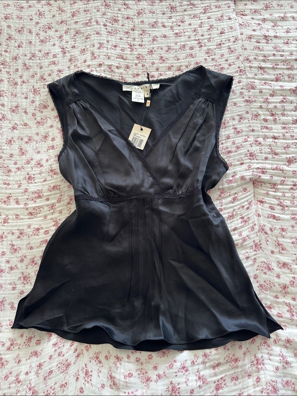 Deadstock Y2K Silk Wrap Top